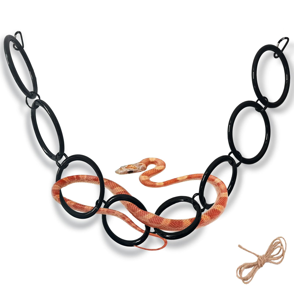 Delllala snake climbing chain arch-bridge setup enhances exploration in small reptile enclosures