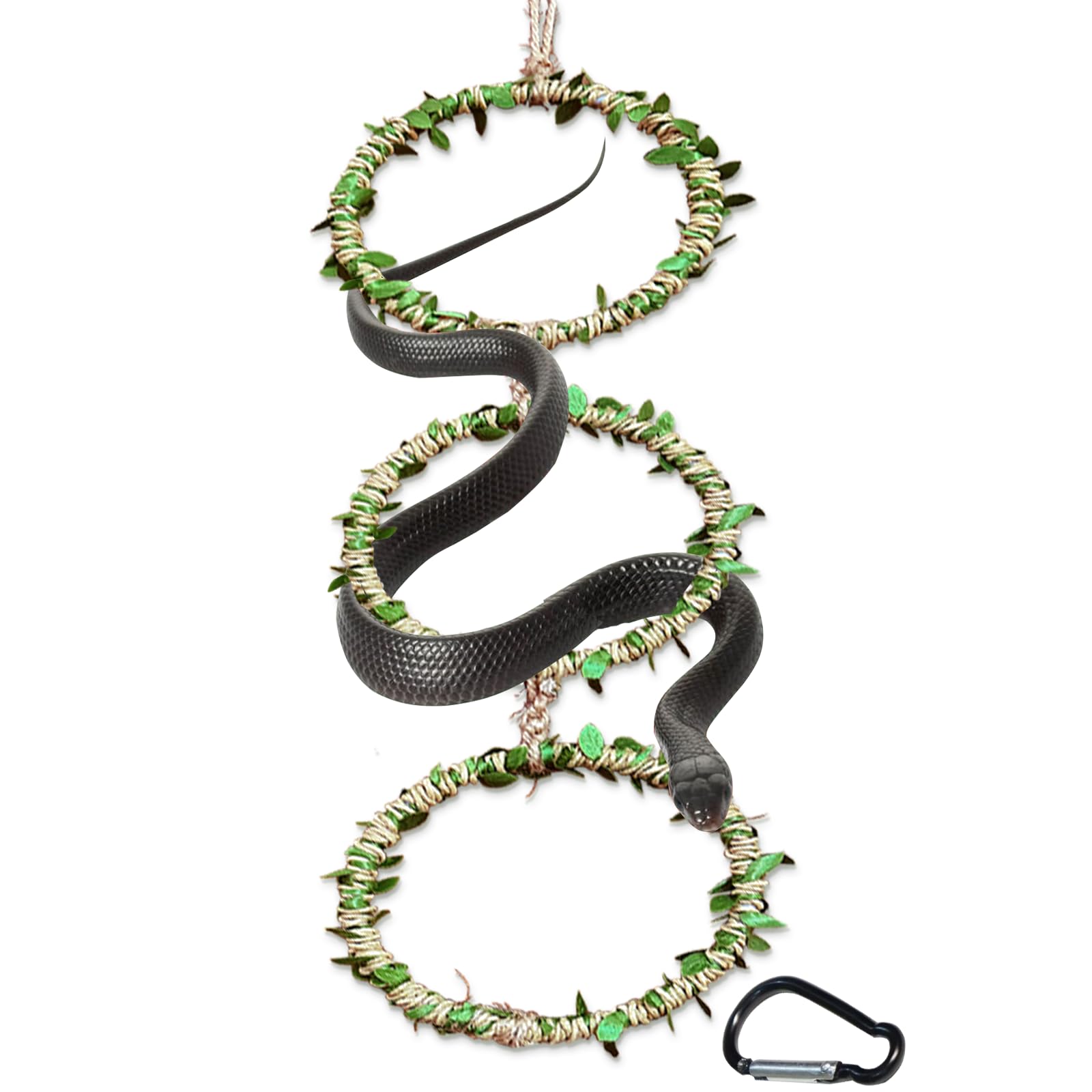 Delllala snake climbing ring setup in ball python enclosure promotes exploration