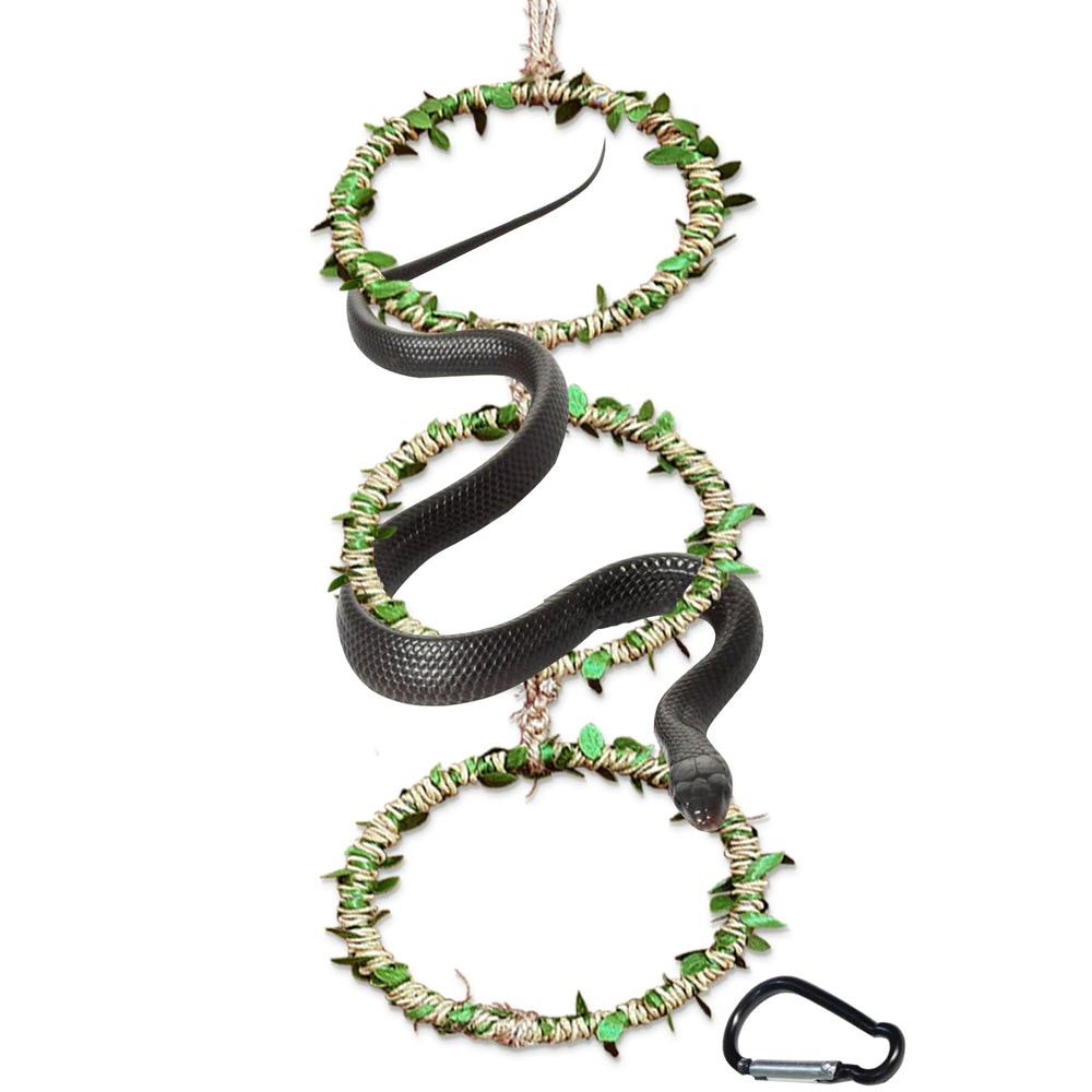 Delllala snake climbing ring setup in ball python enclosure promotes exploration