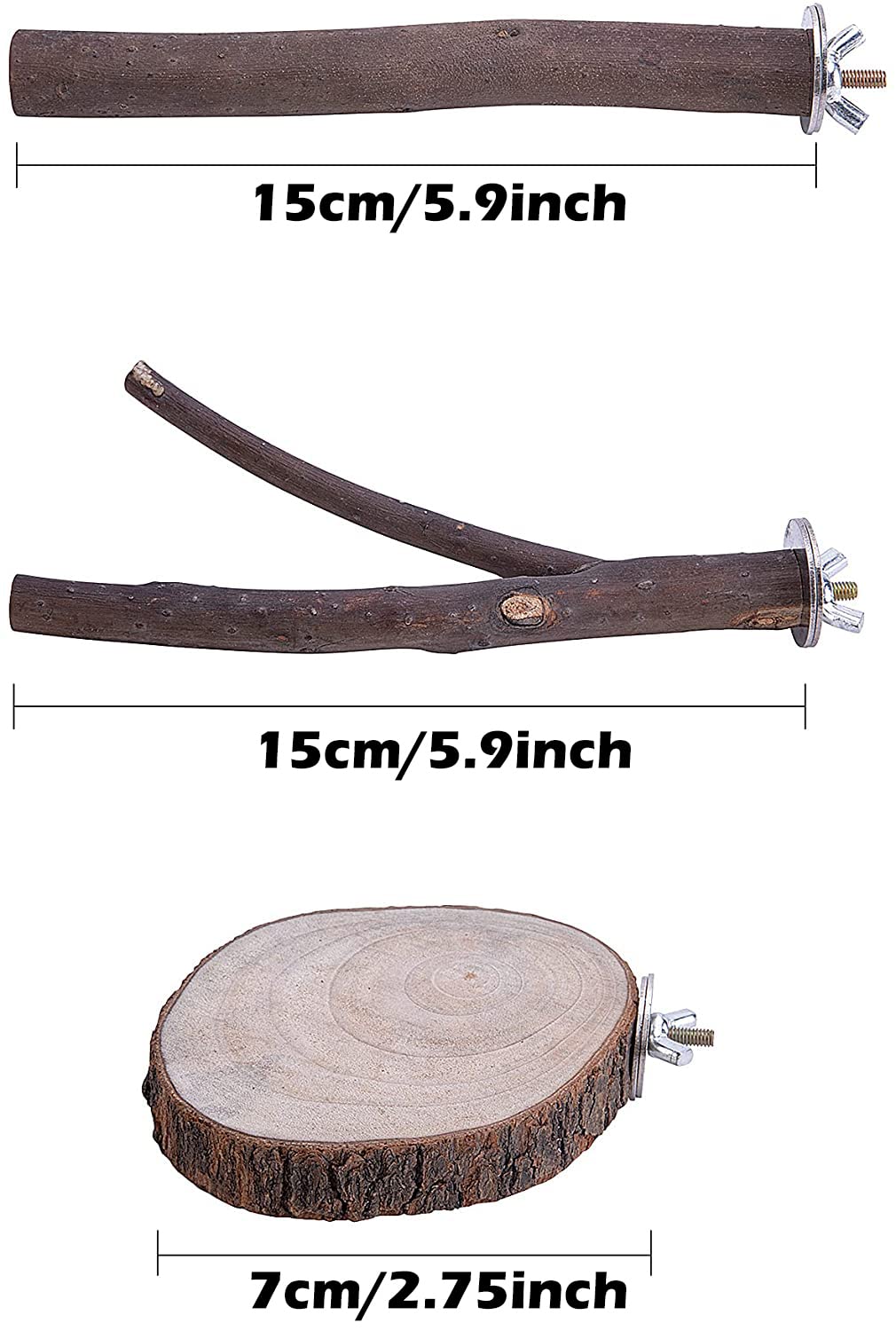 Deloky bird perch hanging multi-branch cage offers exploration and enrichment for small birds.