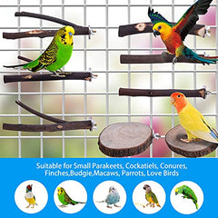 Deloky bird perch wooden stand 6.49-inch provides stable resting surface.