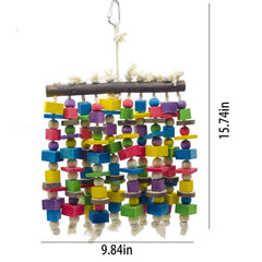 Deloky bird toy rope knots closeup highlights cotton rope chewing play