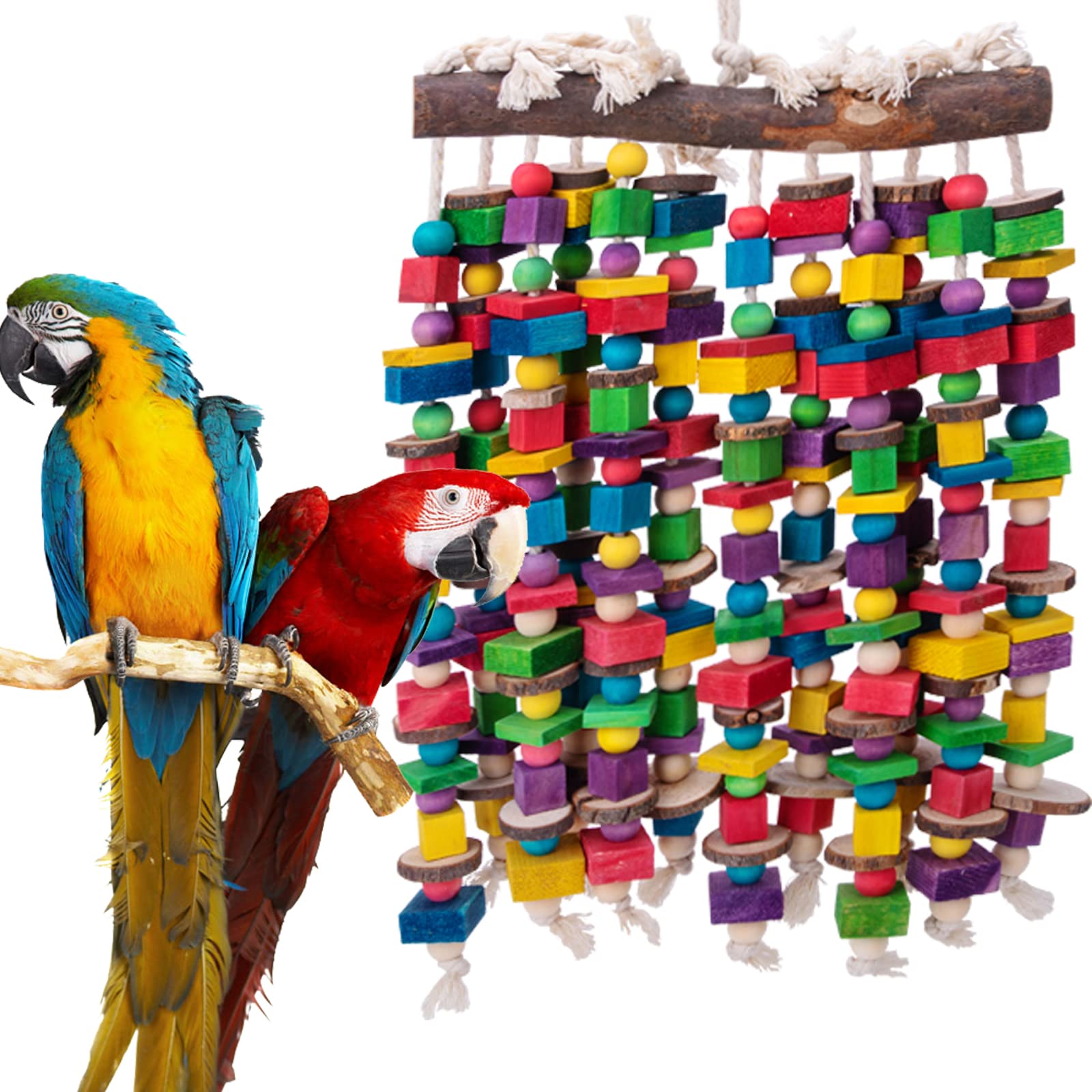 Deloky extra-large parrot toy supports long-lasting play for macaws and cockatoos.