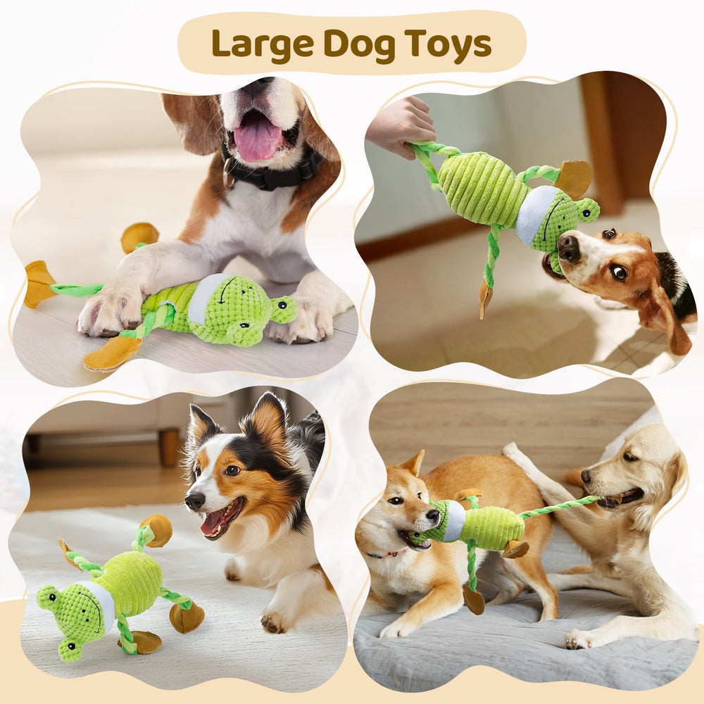 DELOMO dog toy interactive squeakers playtime invites lively sessions.
