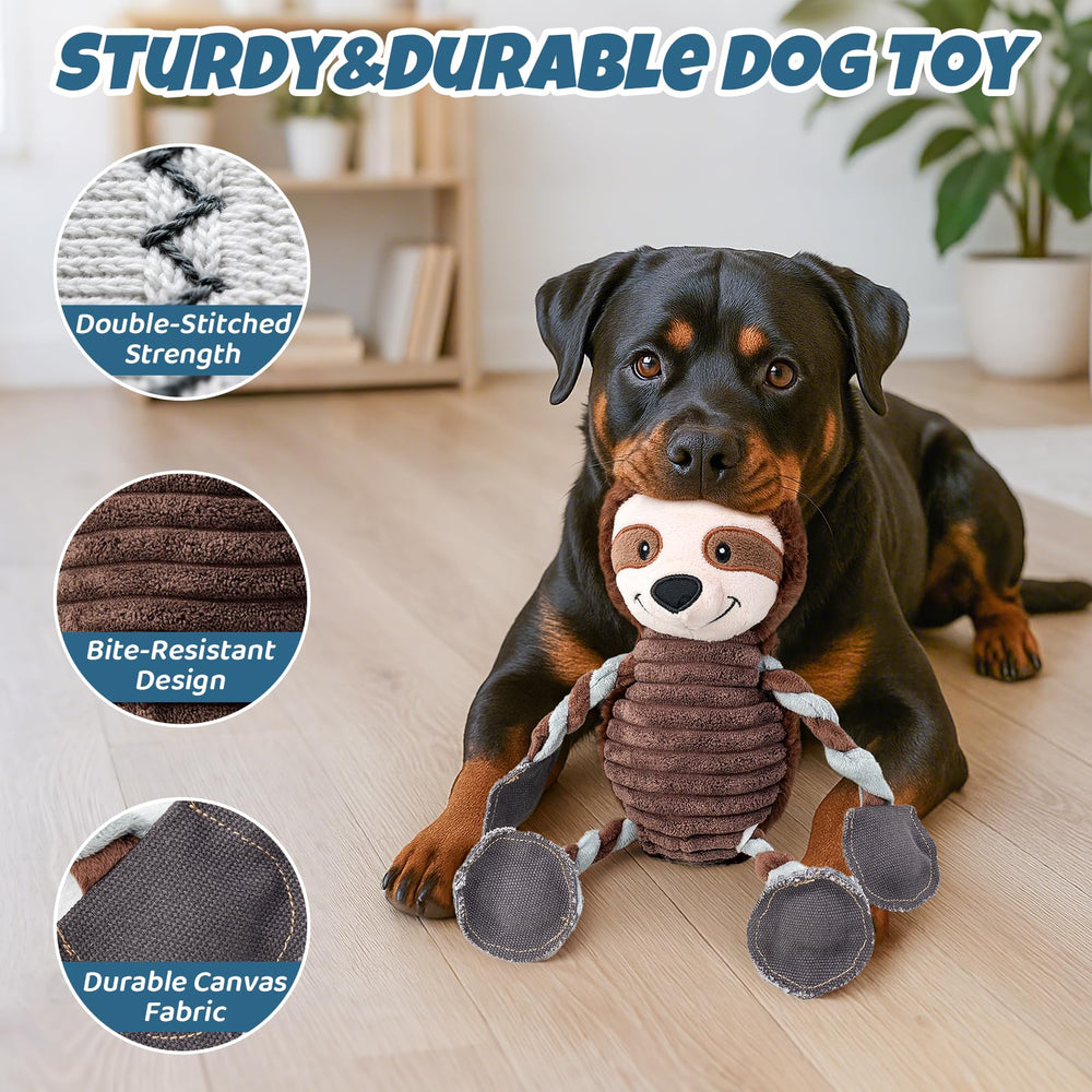DELOMO durable plush toy with canvas palms for wear resistance during rough chews