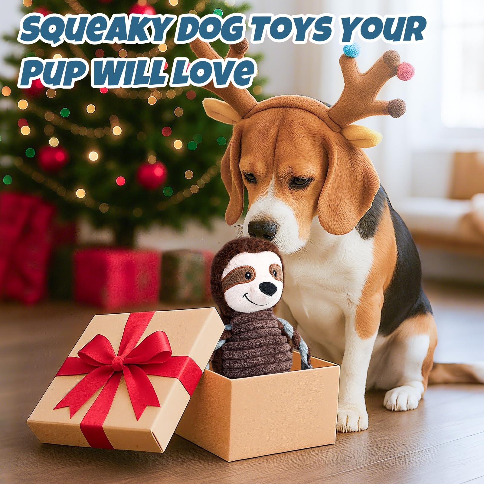 DELOMO multi-squeaker dog toy keeps dogs mentally active during longer sessions