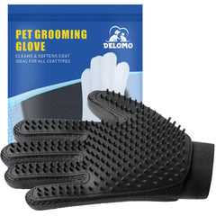 DELOMO Pet Hair Remover Glove right-hand grooming with gentle deshedding.