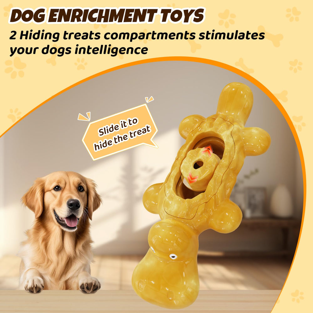 DELOMO sliding-lid bully-stick holder shows safe chew-time storage.