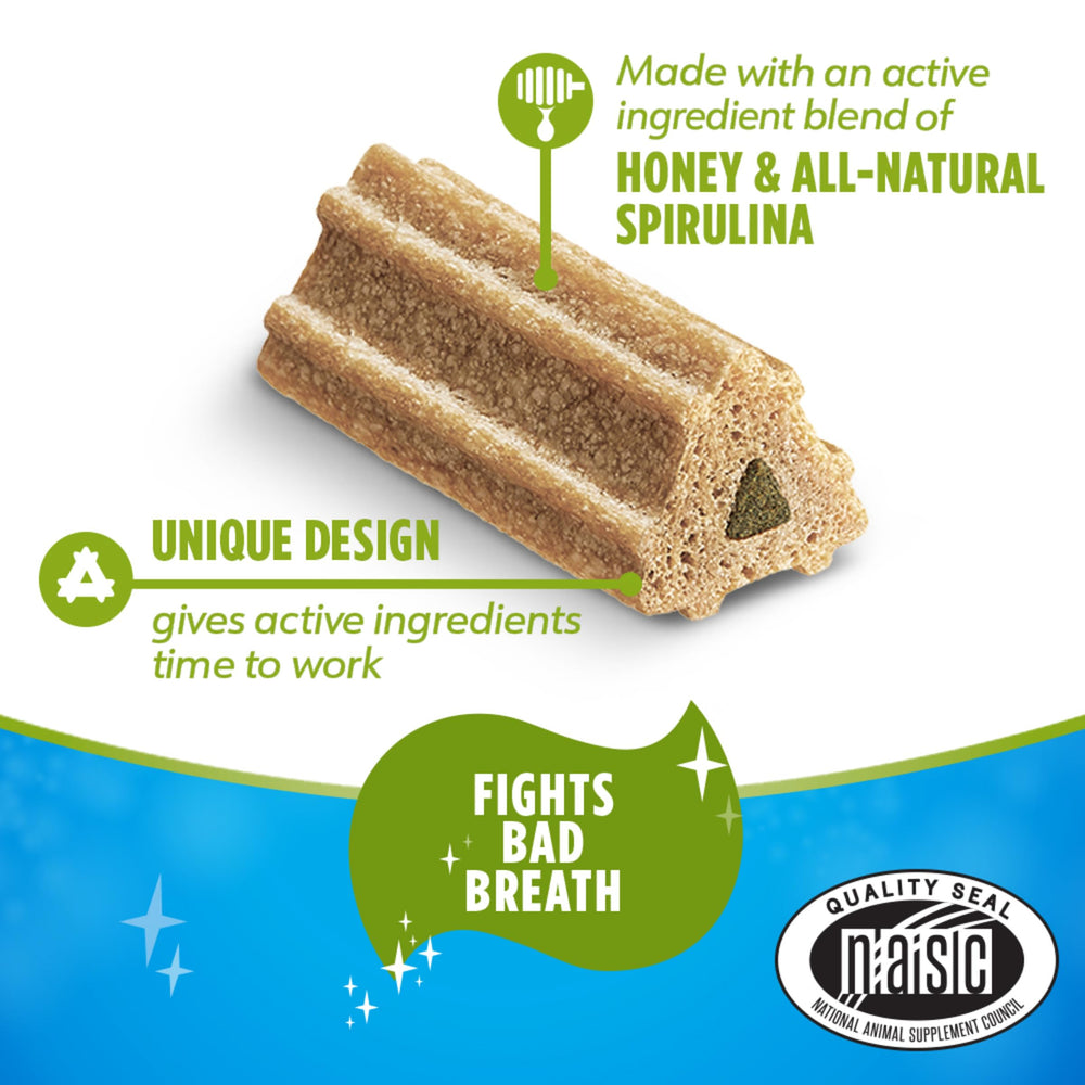 Dentalife ActivFresh chews texture with nine ridges to engage chewing