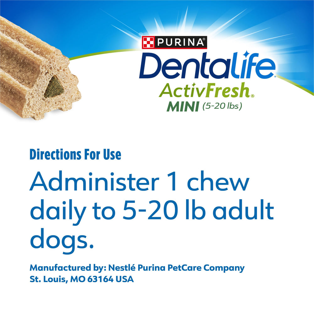 Dentalife ActivFresh dog chewing close-up breath-freshening potential
