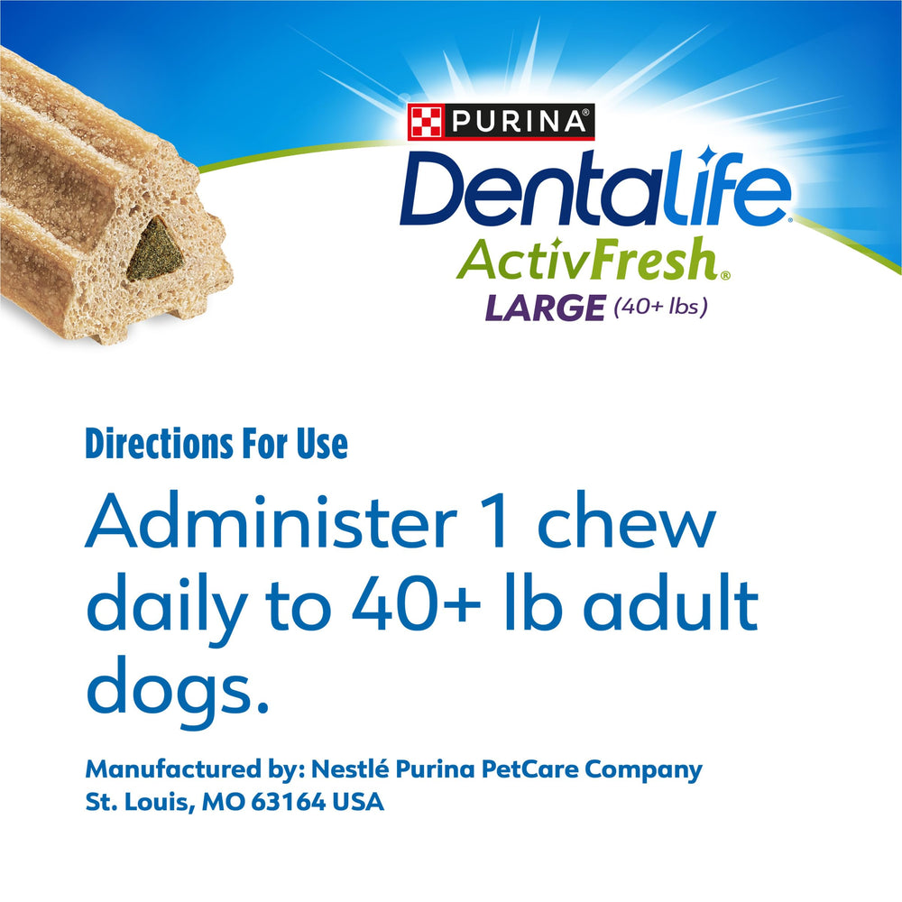 Dentalife ActivFresh oral-care chews designed for breath freshening and routine.