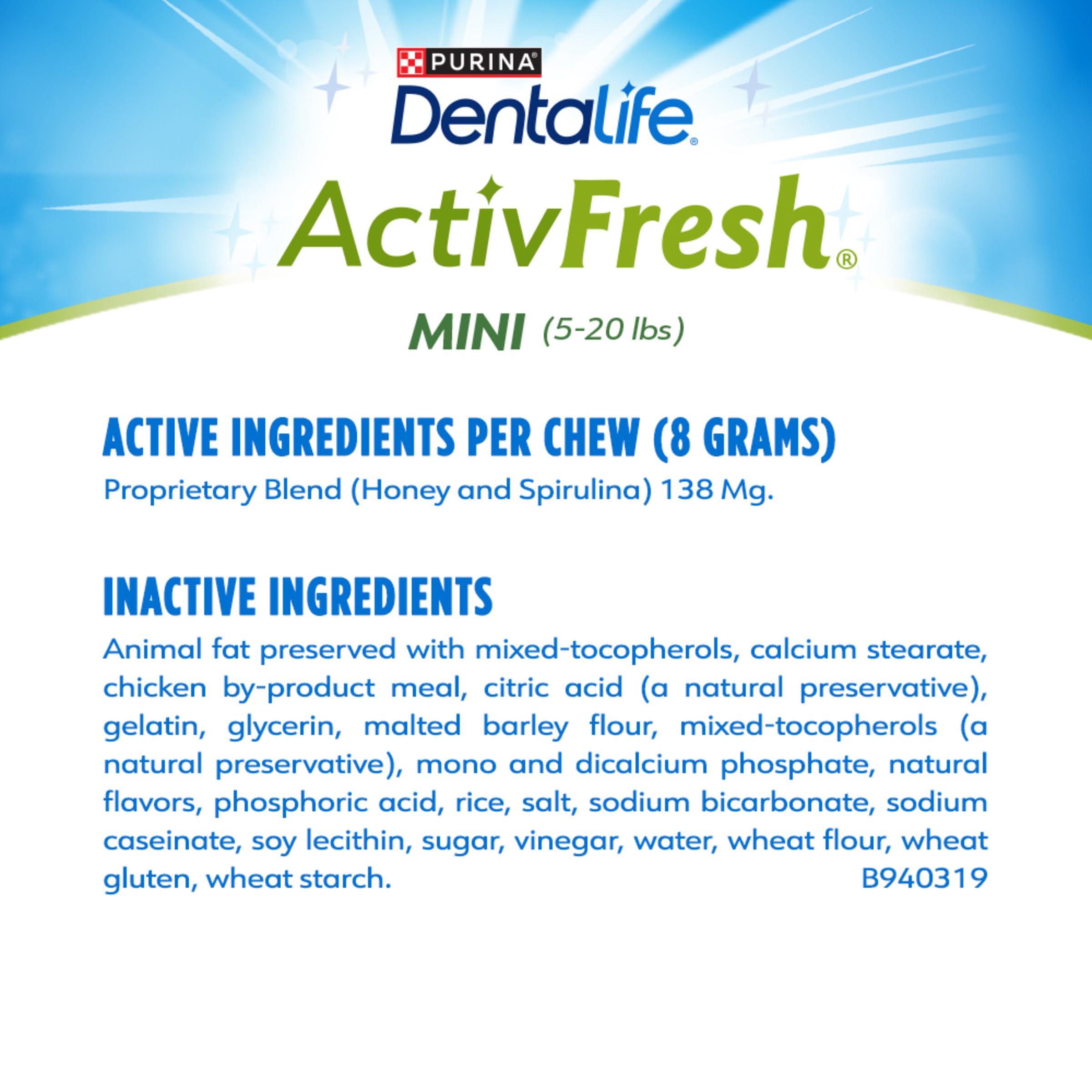 Dentalife ActivFresh two-pack with 45 chews per pack detail