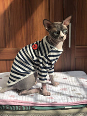 DENTRUN camiseta para gato Sphynx dorso verde: resistente al lavado y suave al tacto.