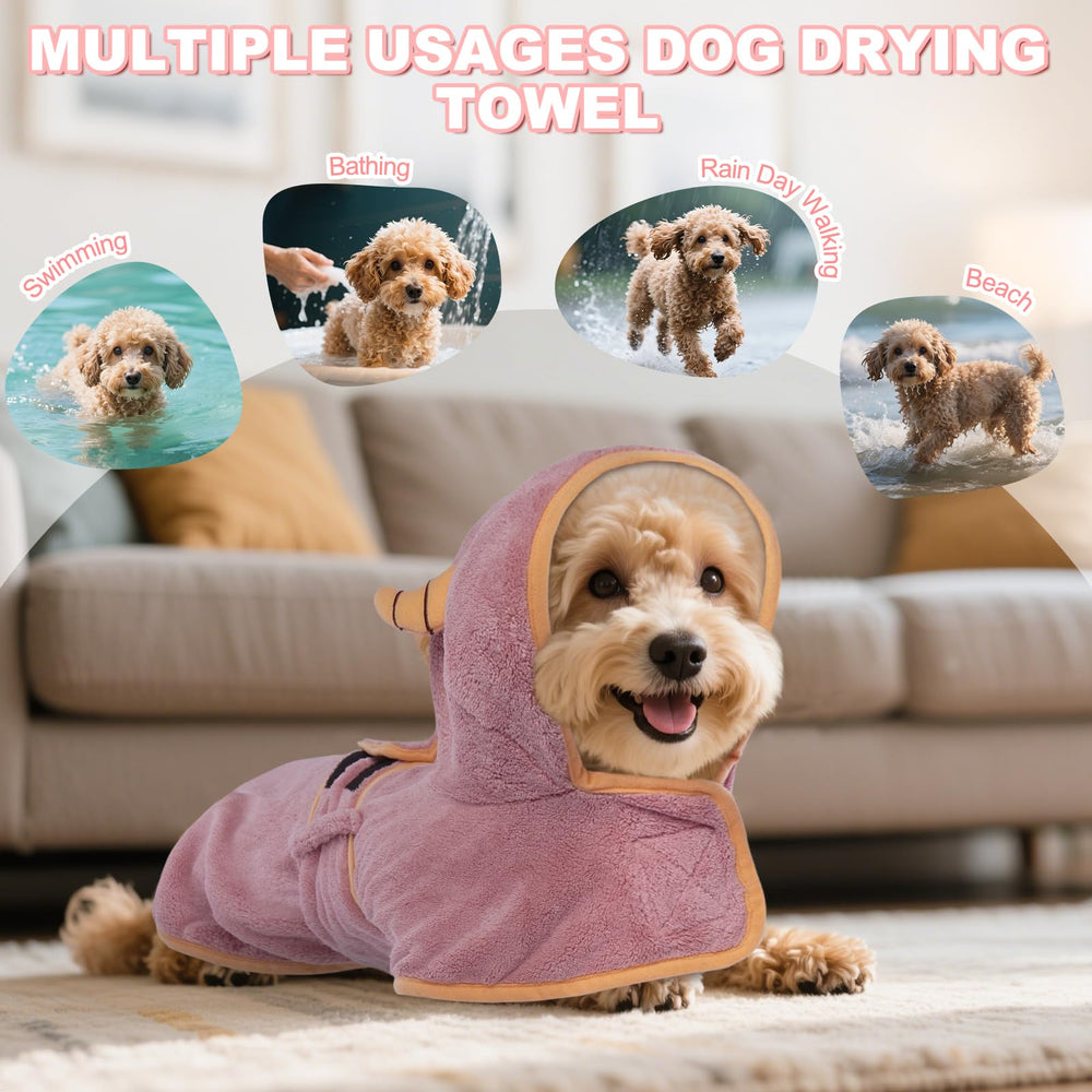DENTRUN all-weather quick-dry outer-inner layers keep dogs warm after rain.
