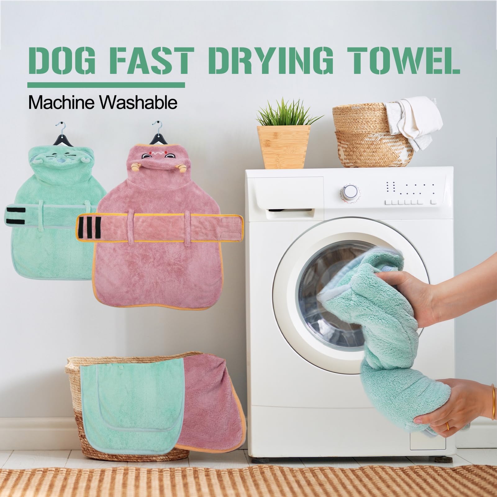 DENTRUN dog robes hood-drying-chamber adds practical ear drying and cute photos.