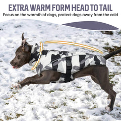 DENTRUN dog winter coat adjustable chest belt for secure fit