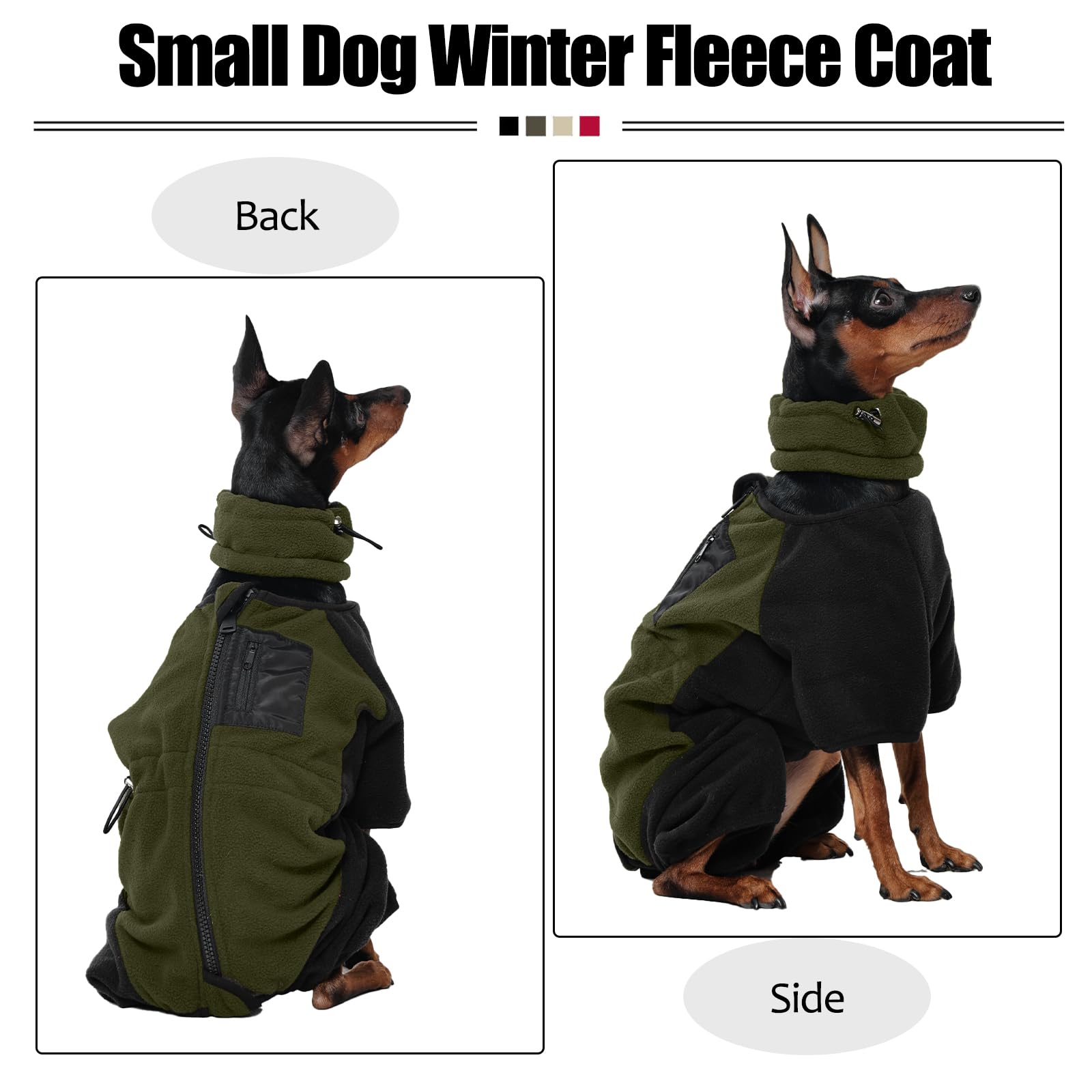 DENTRUN four-legs warmth design blankets your puppy for full-body coverage.