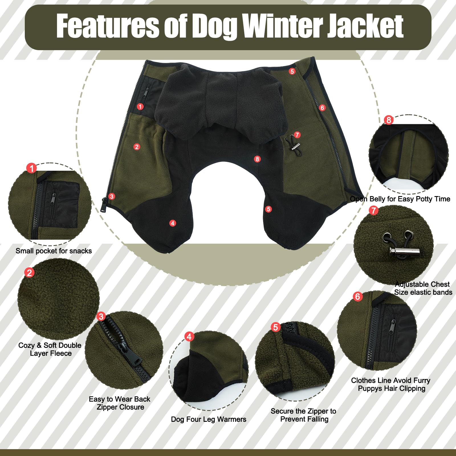 DENTRUN removable turtleneck coat offers adjustable warmth for changing weather.