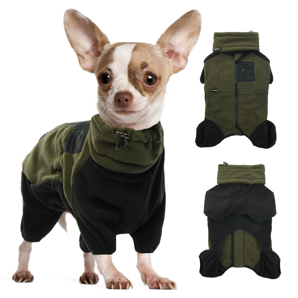 DENTRUN small dog winter coat with back-closure keeps outings comfortable.