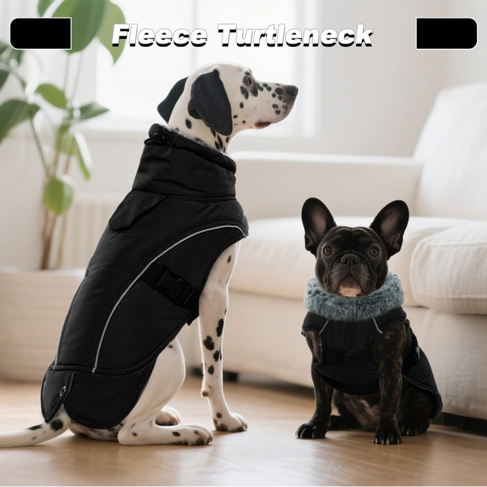 DENTRUN Winter Warm Dog Coat extended hem providing full-body warmth
