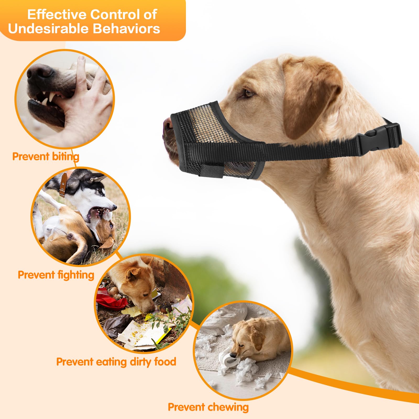 Denwwico dog muzzle black packaging product ready to ship