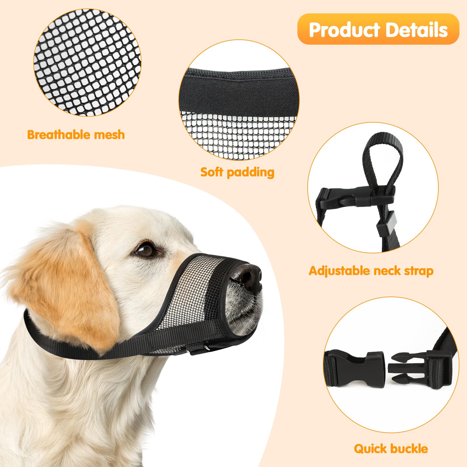 Denwwico dog muzzle panting and drinking during walks demonstrated