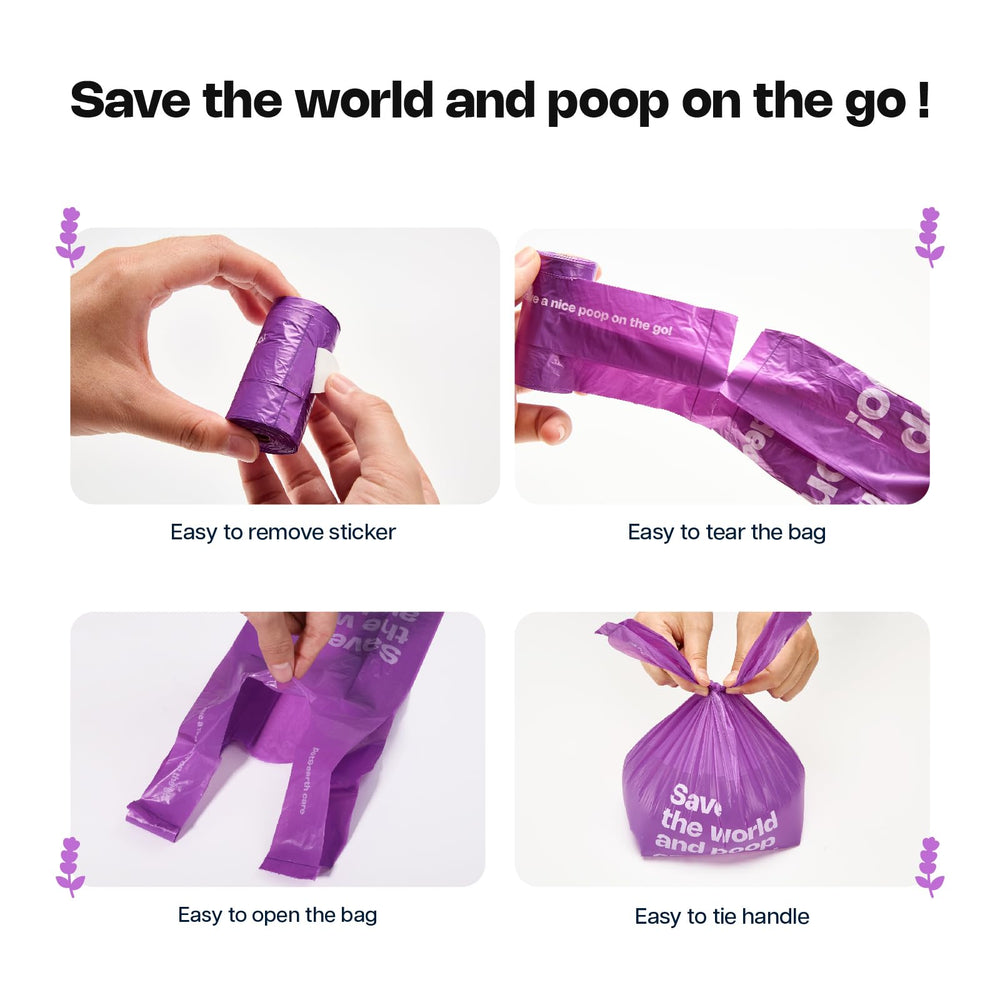 Deo Doo poop bags fit standard dispensers for easy use
