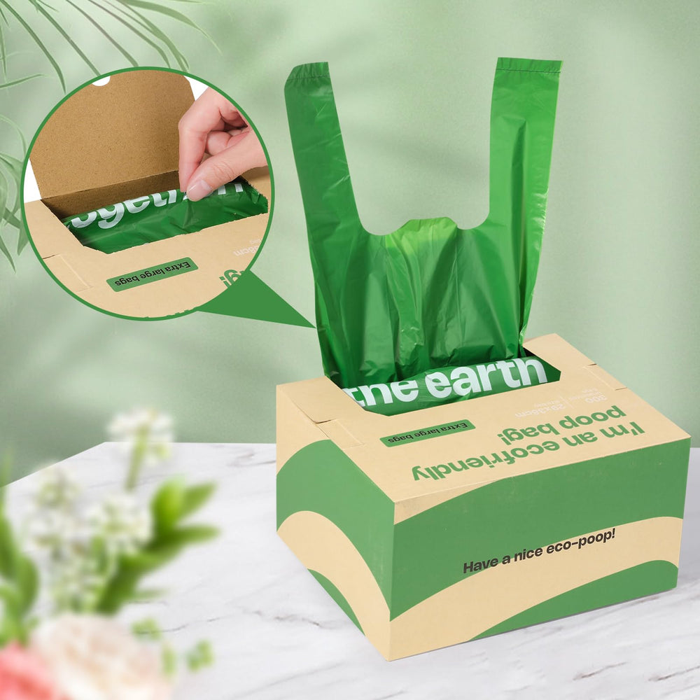 Deo Doo bags feature easy-tie closure for quick secure disposal.