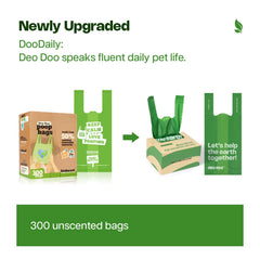 Deo Doo leak-proof unscented poop bags keep odors contained during transit.