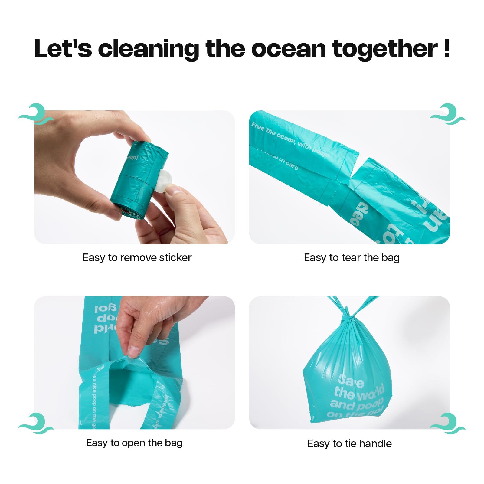 Deo Doo 18-micron leakproof bags keep hands clean and odors contained.