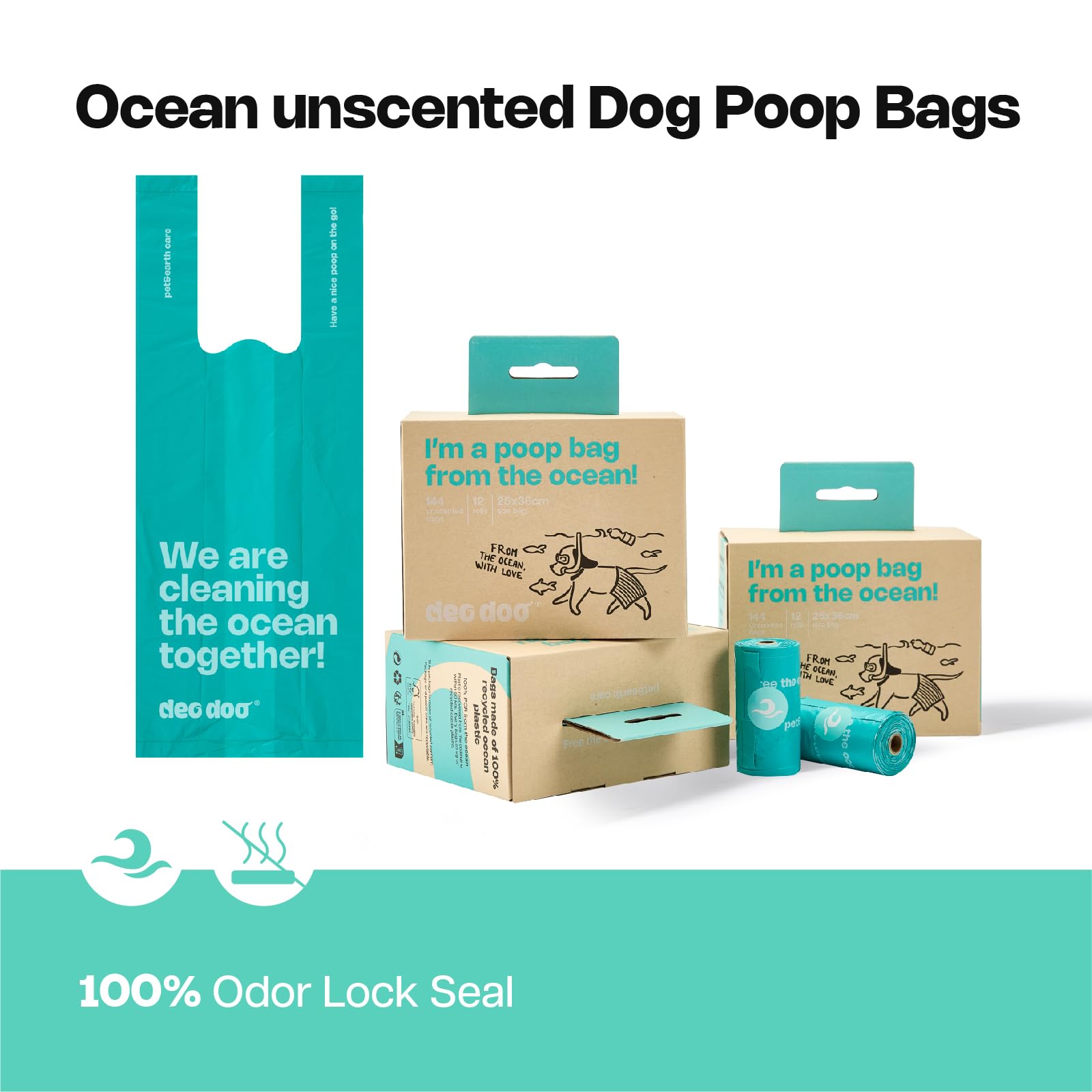 Deo Doo extra-long size accommodates large messes from big dogs and cats.