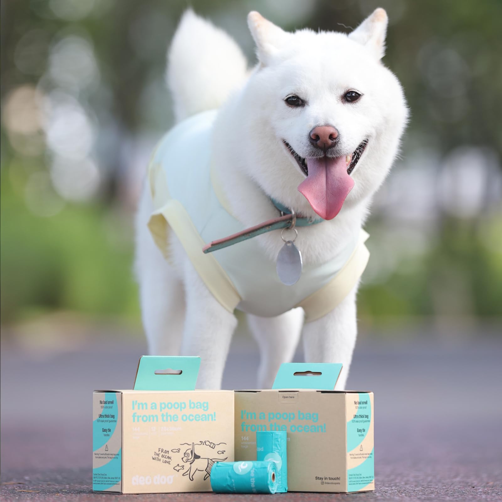 Deo Doo boxed packaging uses recycled cardboard for responsible sourcing.
