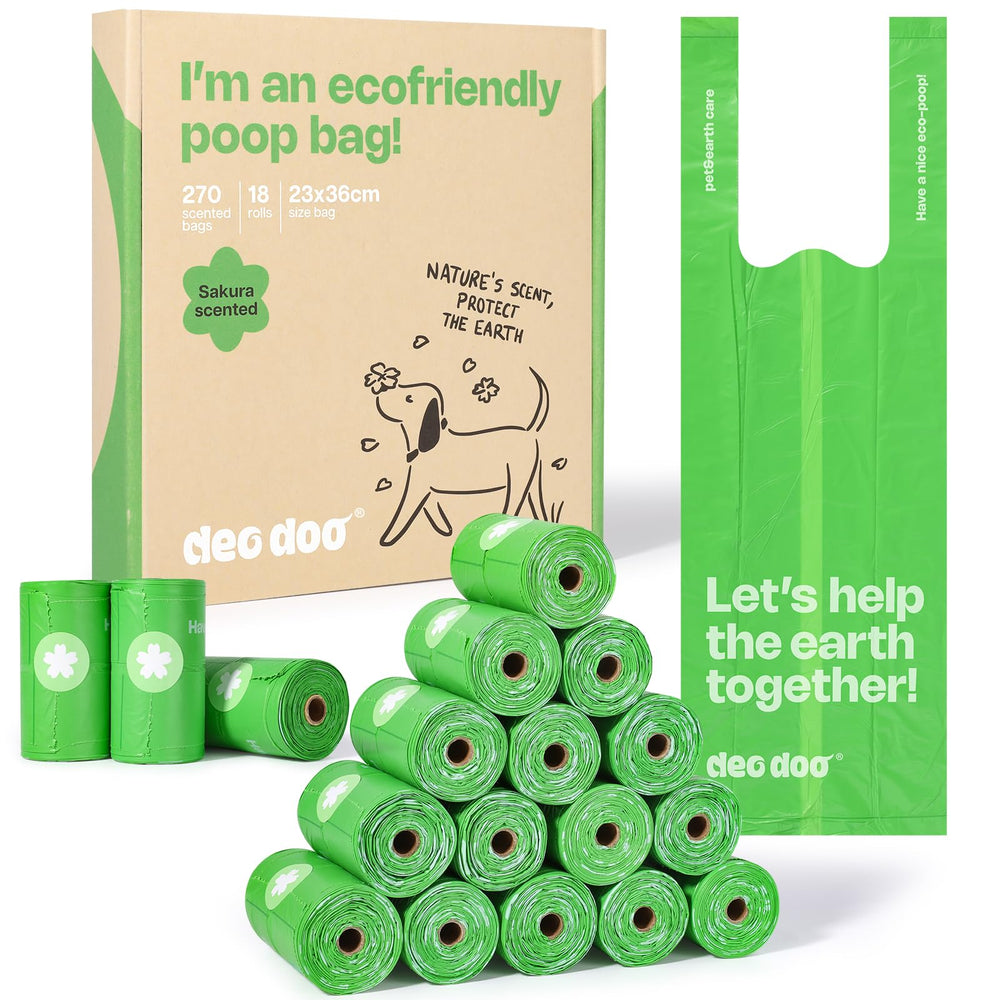 Deo Doo Sakura leak-proof bags for mess-free dog walks