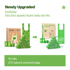 Deo Doo Sakura extra thick bags prevent leaks during walks