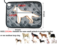 DEOMAN heating pad with timer — auto shut-off for energy saving and pet safety.