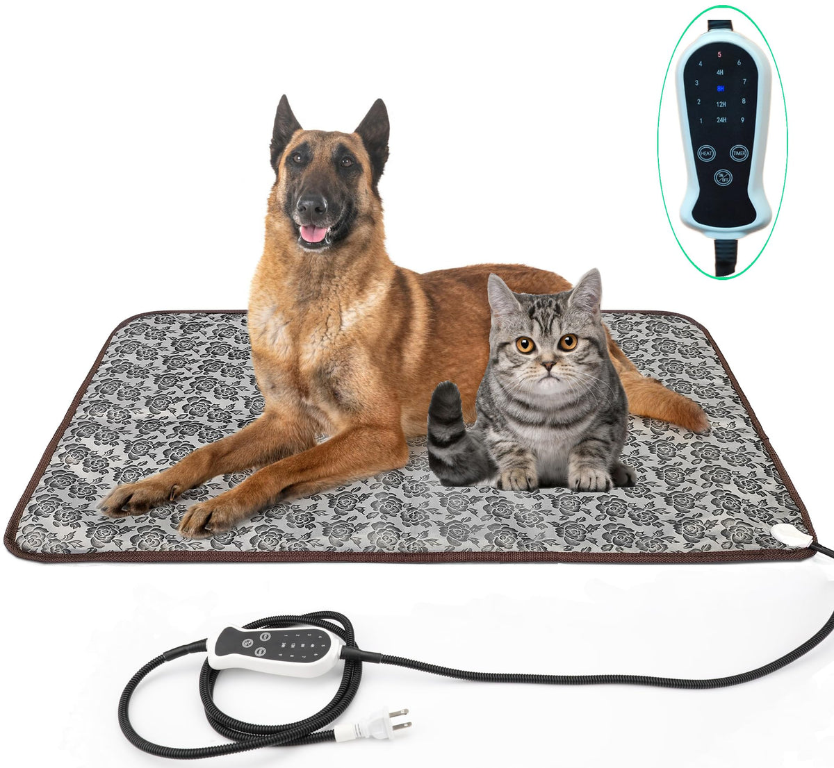 DEOMAN pet heating pad with precise temperature control for steady warmth