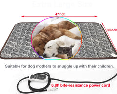 DEOMAN heating pad showing smart timer for safe, energy-friendly warmth sessions