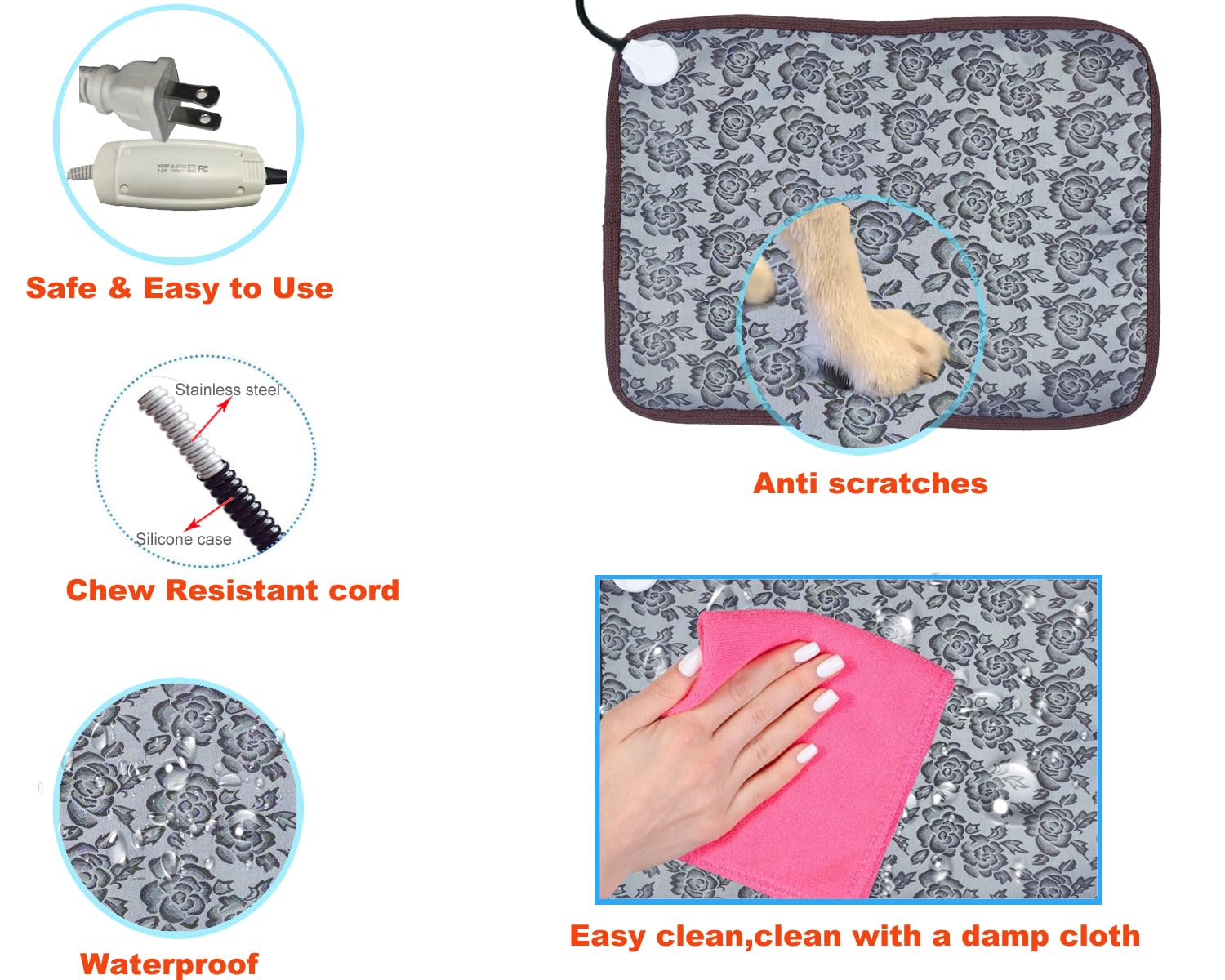 DEOMAN water-resistant cover keeps the pad clean and protected.