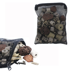 DEPEPE filter bags 1mm mesh holes tolerate coarser media like ceramic rings and carbon.