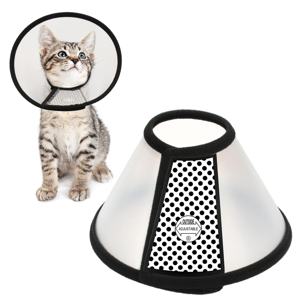 Depets adjustable recovery cone cat outer view demonstrates lightweight protection during healing