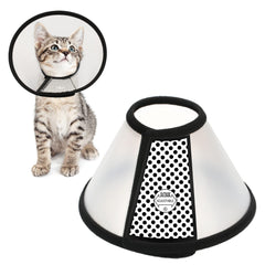 Depets adjustable recovery cone cat outer view demonstrates lightweight protection during healing