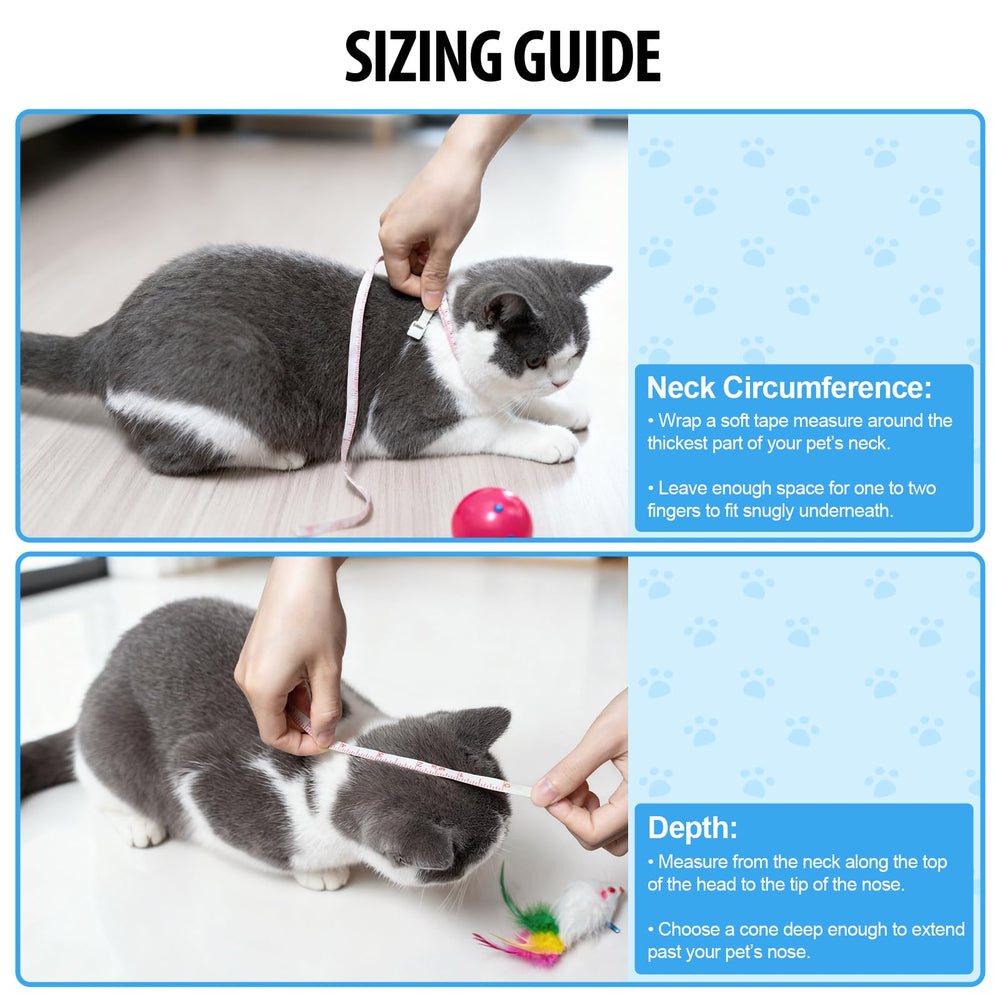 Depets cat cone with velcro closure inside, easy to secure for quick recovery.