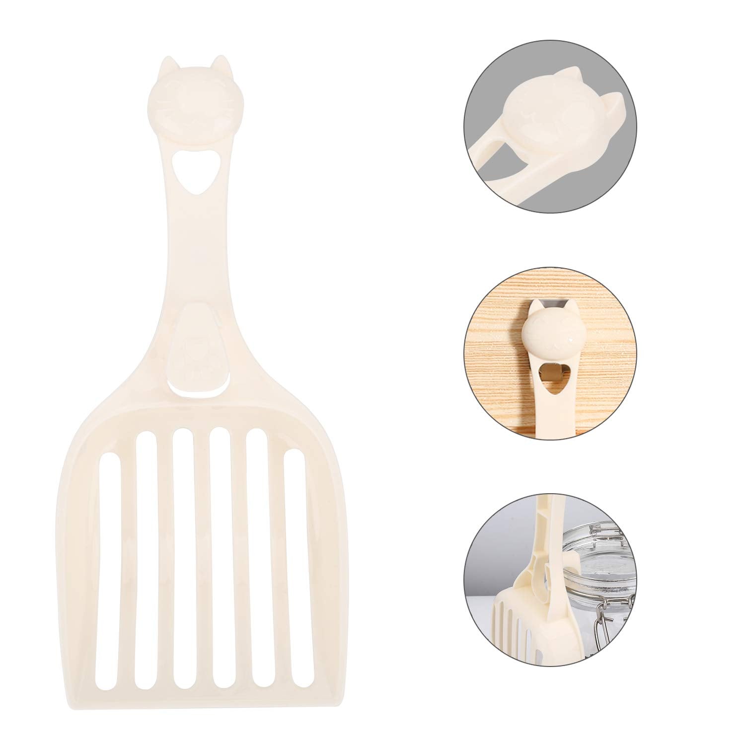 Depets cat litter scoop lightweight handle reduces hand fatigue during use