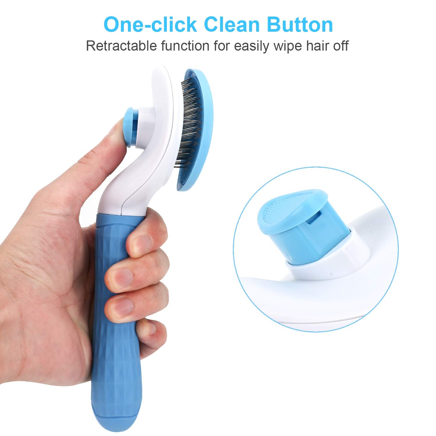 Depets grooming brush with round beads provides a soothing massage during brushing.