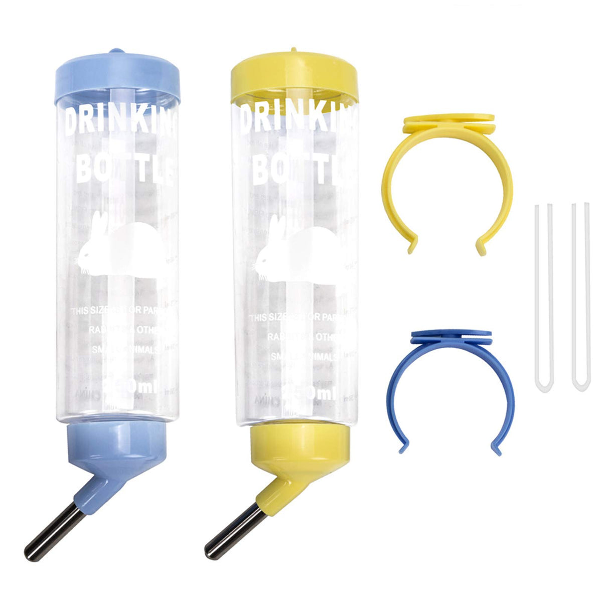 Depets no-drip water bottle 8-45oz front view—leak-free hydration for small pets.