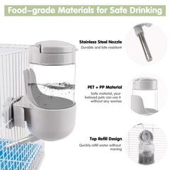 Depets stainless-steel spout delivers smooth drinking with bite-resistant build.