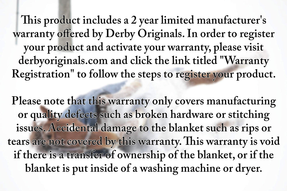Derby Originals Nordic-Tough 1200D blanket reflective trim improves visibility in low light.
