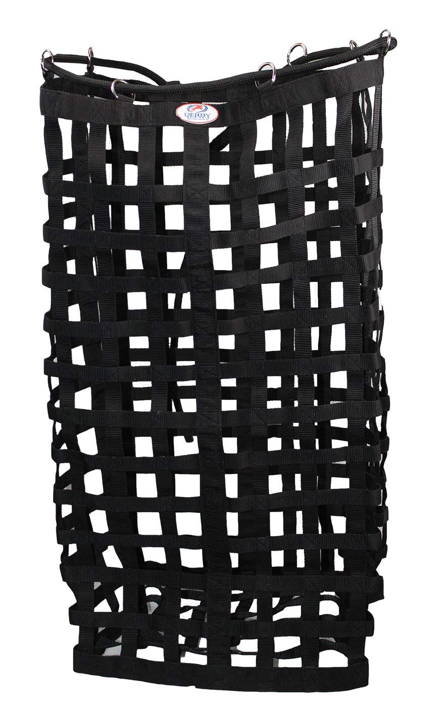 Derby Originals XL Go Around in-use image shows easy stuffing and tidy hay containment.