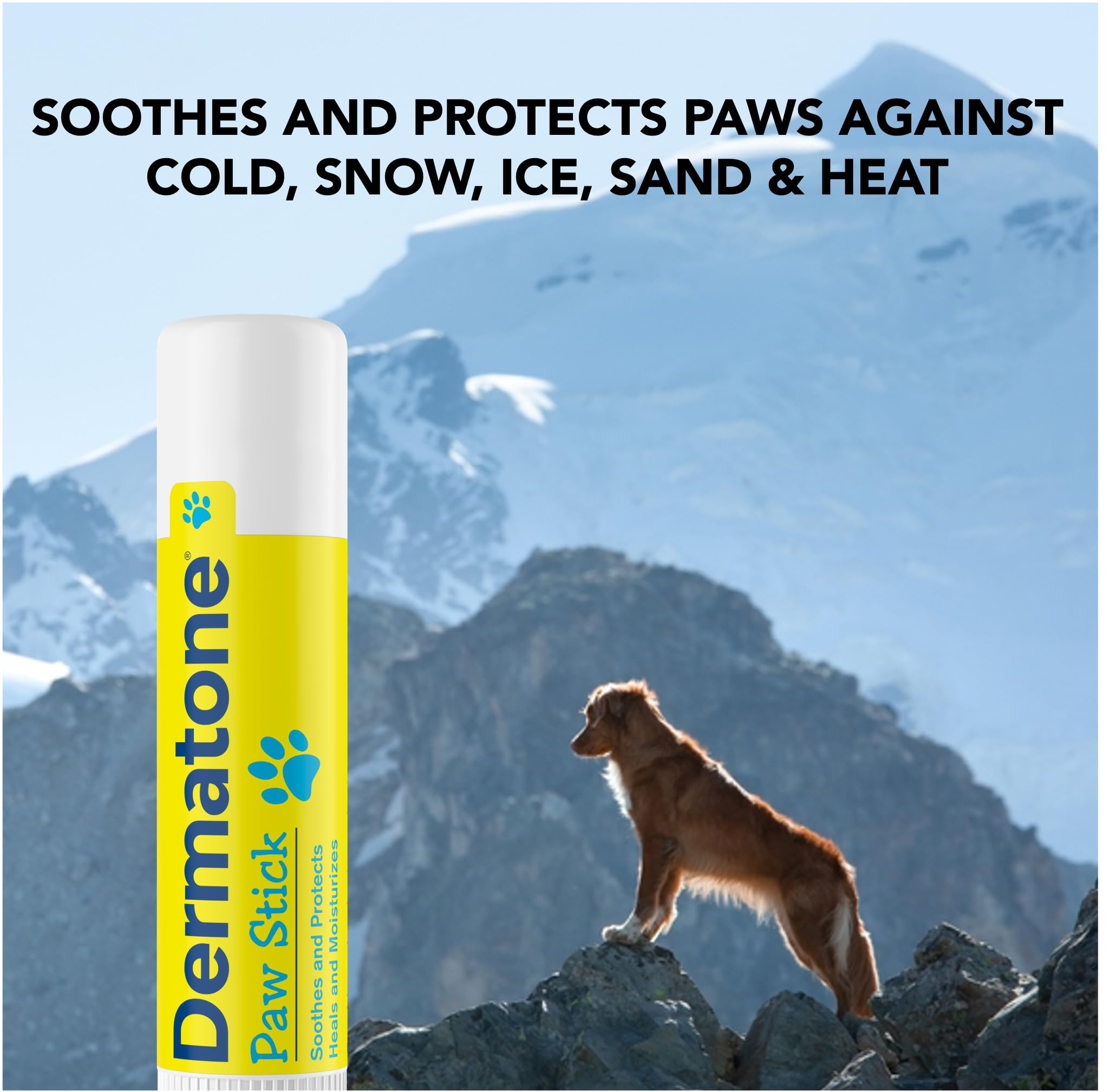 DERMATONE paw-stick-ingredients-natural highlights safe, plant-based protection for dry or irritated paws.