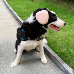 derYEP pink earmuffs adjustable strap ensure steady wear during walks and play